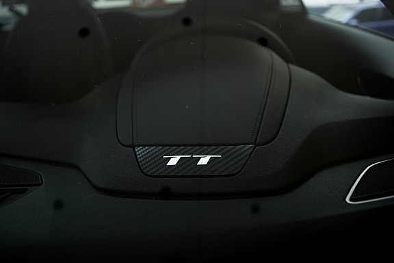1 Zierblende an der Tachokuppel mit carbonlook TT logo